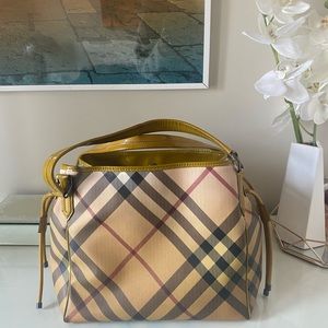 *MUST GO* Burberry Yellow Ombre Check PVC Supernova Tote